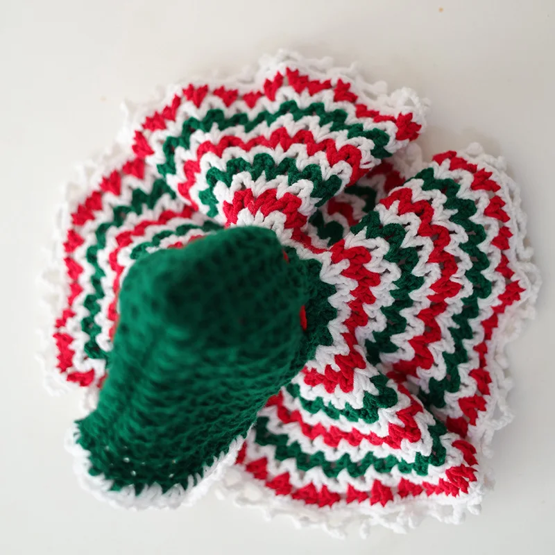 Mascota Otoño/Invierno Navidad chal tejido con capucha capa gato capa con capucha para calidez ropa para perros pequeños - imagen 3