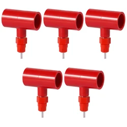 5 Juegos de tetinas de agua para pollos/accesorios en T de PVC de 1/2 ", Kit de bebederos para aves de corral completamente automático, bebedero de agua para pollos, paquete de 10