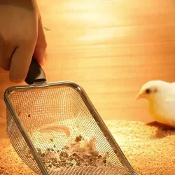 Pala para arena de gatos y perros - acero inoxidable, orificios finos