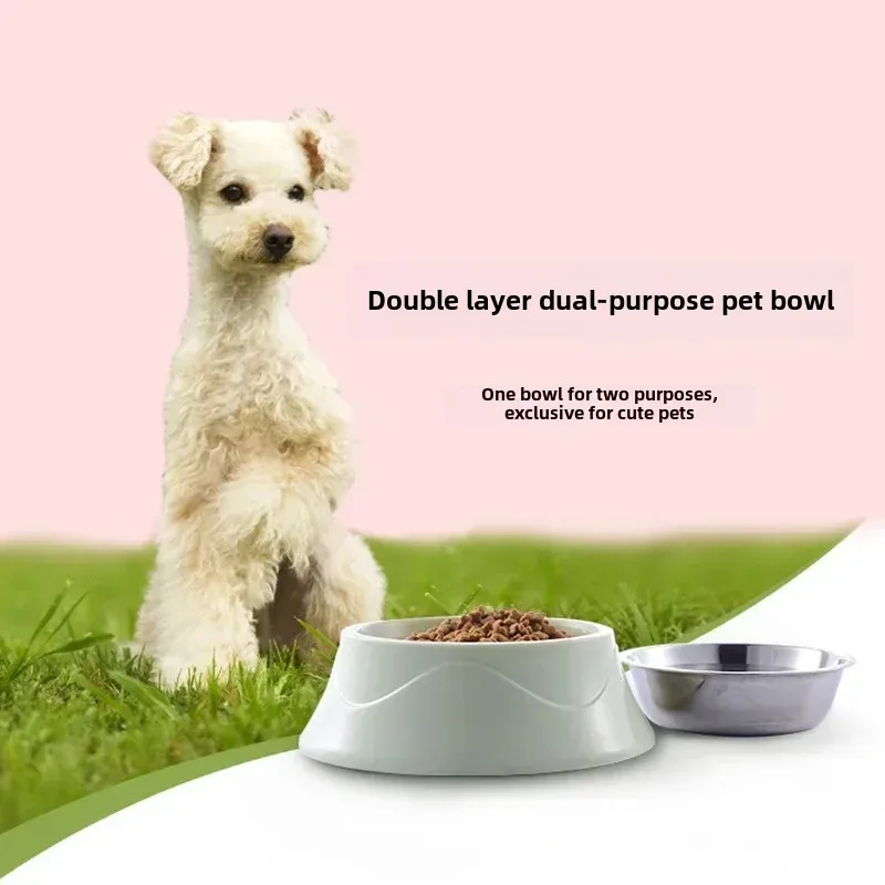 Lavabo de comida para perros de acero inoxidable, lavabo grande para arroz, productos para mascotas, cuenco antideslizante, respetuoso con el medio ambiente, insípido