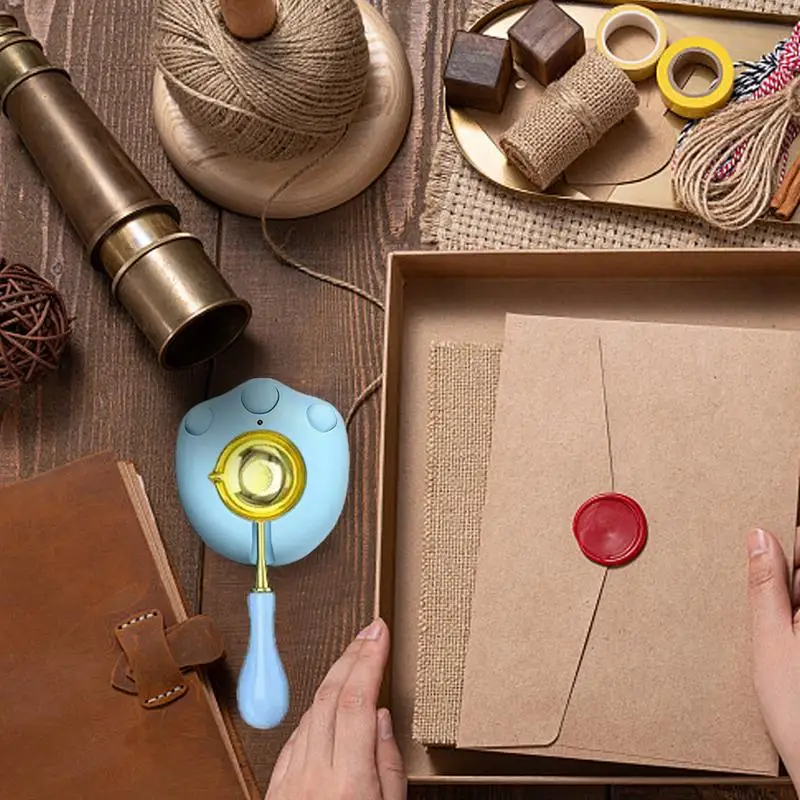 Juego de sellos de cera, Kit de sellado creativo para envolver regalos, sobres, tarjetas, decoración e invitaciones de boda - imagen 3