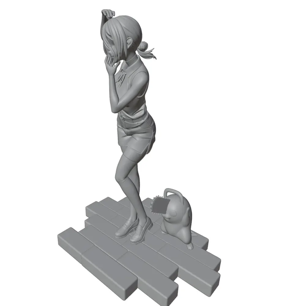Estatua de anime impresa en 3D para gatos sin montar ni pintar - imagen 3