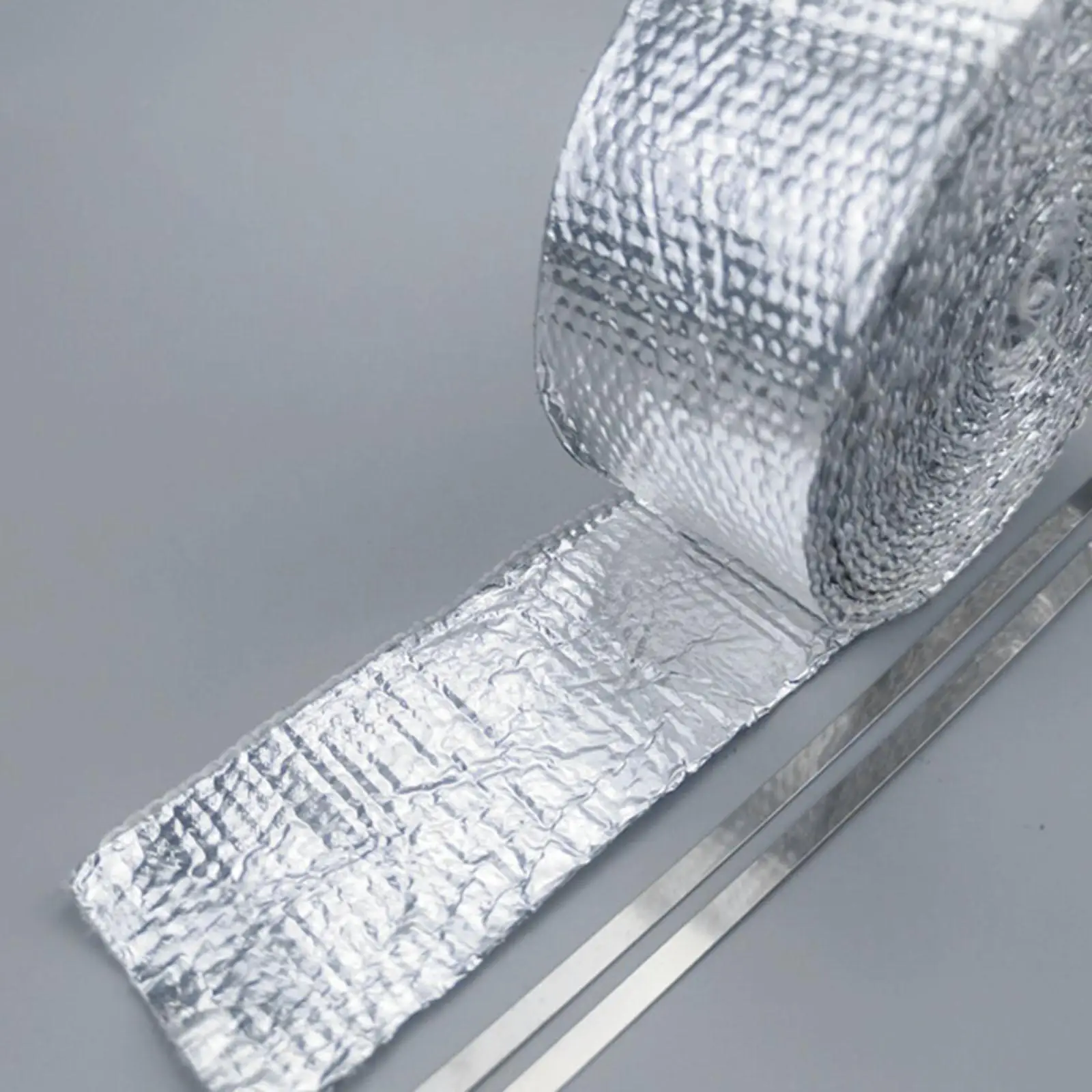 Fiberglass Aluminum Foil Double Sided Tape,Multipurpose Exhaust Heat Resistant Tape Self Adhesive for Repair Ductwork Dryer Vent