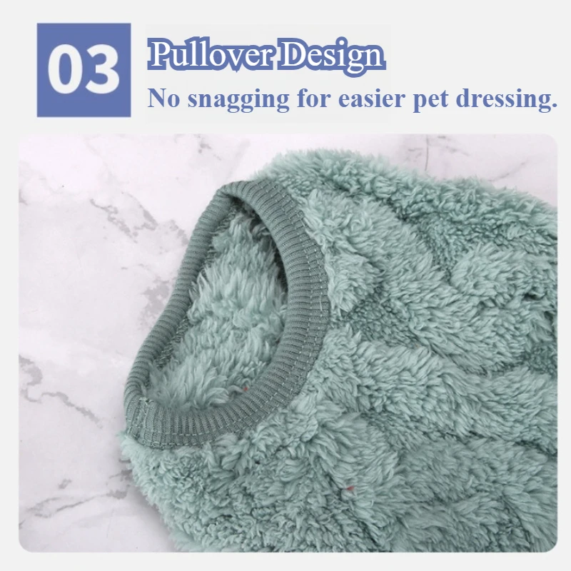 Chaleco de lana para perros y gatos, suéter suave y cálido sin mangas para otoño e invierno, ropa de felpa acogedora para mascotas pequeñas y medianas, disfraz para perros - imagen 4