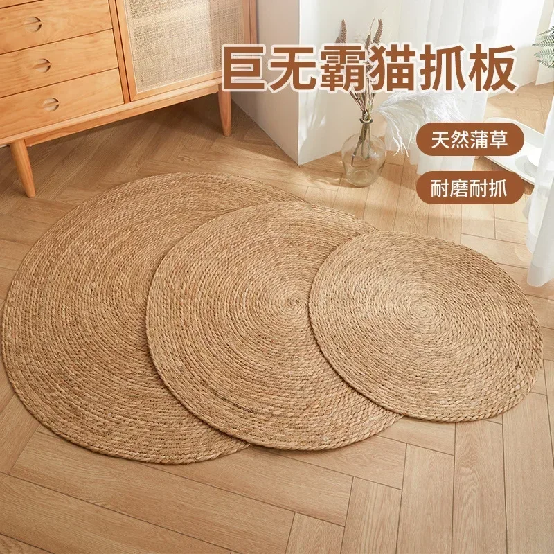 Juguete grande para gatos con garra de molienda, resistente al desgaste y a los arañazos, sin desprendimiento ni lavabo, estera para dormir de ratán para gatos - imagen 3