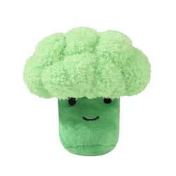 Juguete brócoli para perro Corgi peluche sonoro masticable antirrecreo