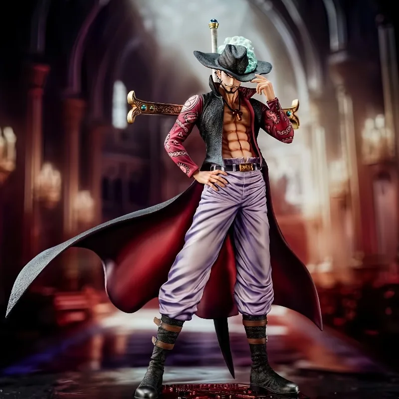 Nuevas figuras de Anime de una pieza, 30CM, Dracule Mihawk, colección de estatuas de PVC, modelo de decoración de habitación, juguetes de regalo de cumpleaños para niños - imagen 2