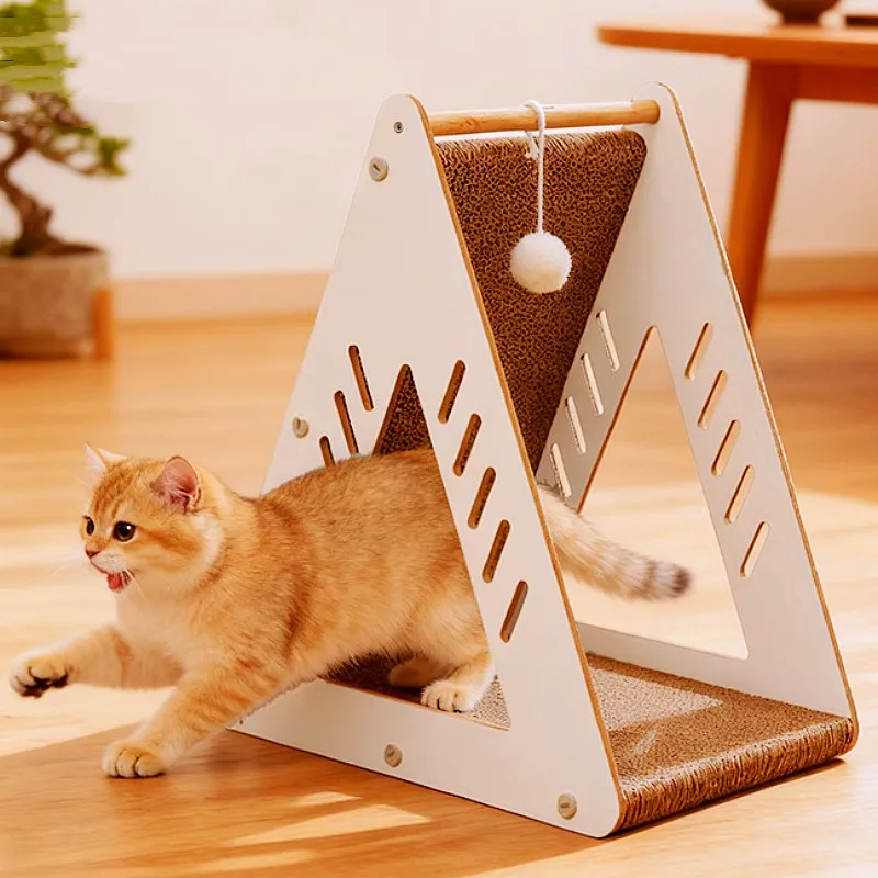 Poste rascador para gatos con marco de escalada y protector sofá - imagen 2