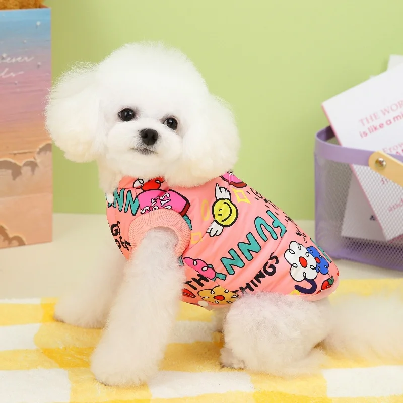 Ropa de lujo para perros, chaqueta con estampado bonito para perros, abrigo cálido de invierno para cachorros, chaleco para gatos a prueba de viento, abrigo, disfraces para mascotas, ropa para perros - imagen 5
