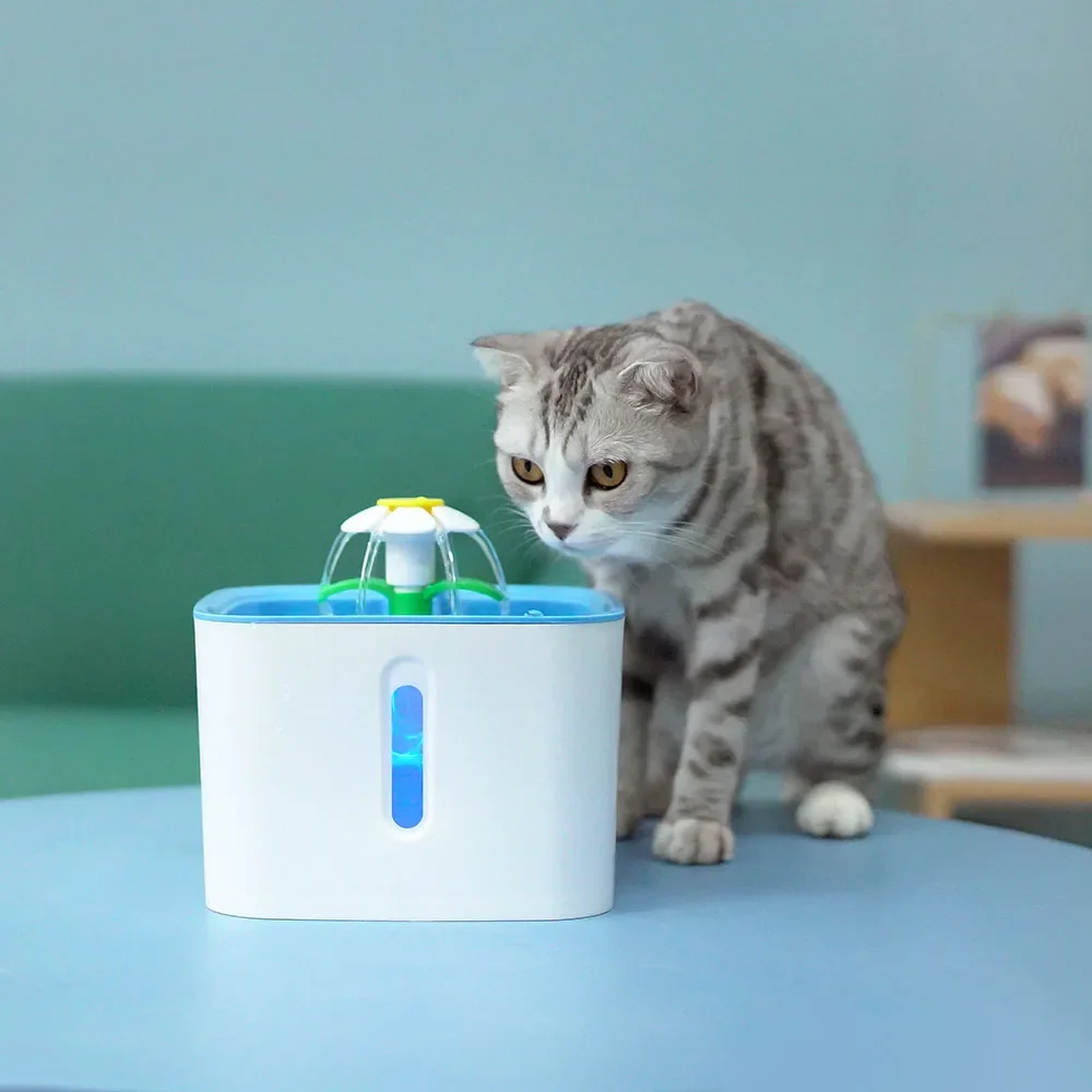 Fuente de agua automática para perros y gatos, cuenco para mascotas, dispensador de agua para gatos y flores, bebida de petsafe con filtros, fuente de agua para mascotas - imagen 3