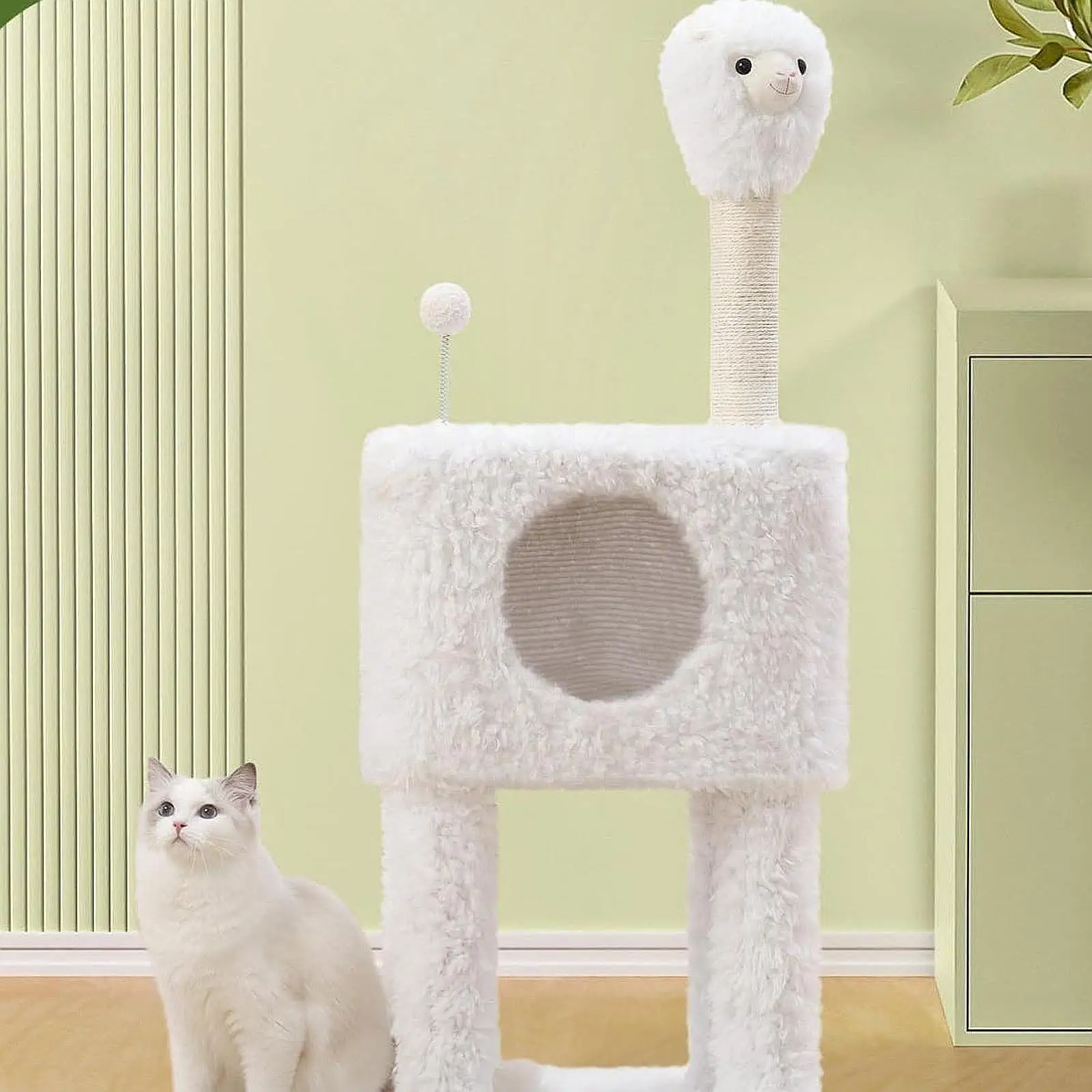 Cat Tree Activity Center Furniture Protector with Scratching Post for Kitty