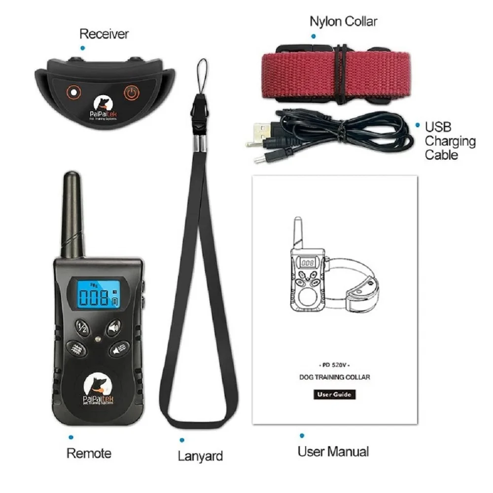 PaiPaitek Collar de adiestramiento para perros sin choque con control remoto, alcance de 1600 pies, collar vibratorio más ligero para perros pequeños, resistente al agua de 5-15 libras - imagen 5