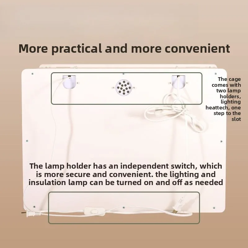 Caja de cría de pollos, conjunto de jaula especializada de temperatura constante, caja aislante Ornamental de interior de gran espacio, gallinero para mascotas - imagen 3