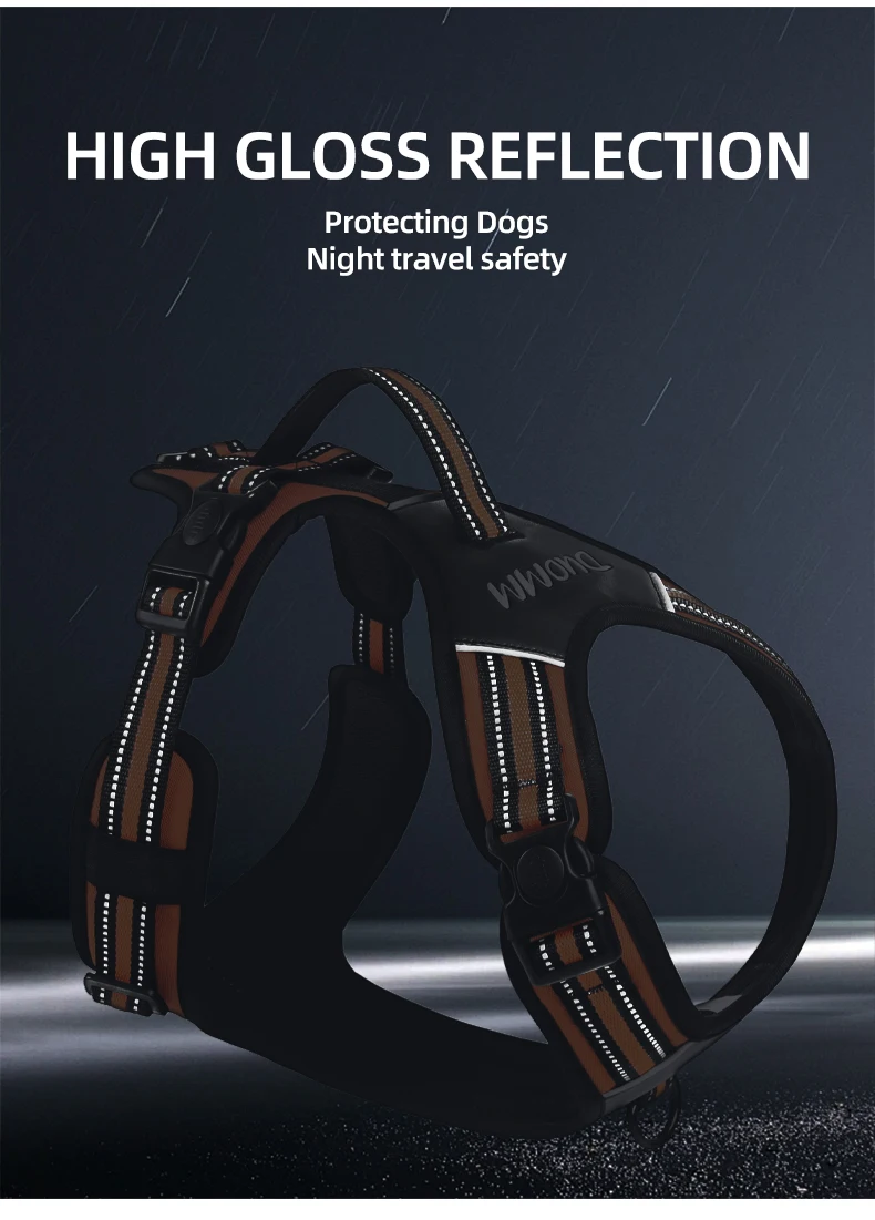 Arnés para perros, chaleco reflectante ajustable y transpirable, correa para el pecho para perros pequeños, medianos y grandes, Collar para cachorros y gatos, accesorios para perros - imagen 4