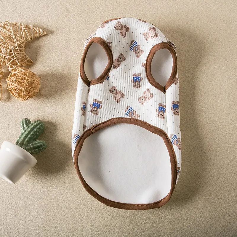 Ropa bonita para perros, ropa de otoño, chaleco Base para cachorros, oso de peluche, abrigo de peluche Schnauzer para perros pequeños, camiseta sin mangas para gatos - imagen 2