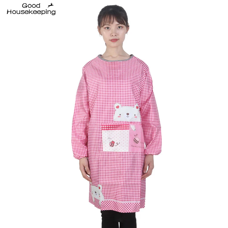 Delantal impermeable y a prueba de aceite para hombres y mujeres adultos, monos de manga larga a la moda, cocina, servicio a domicilio - imagen 2