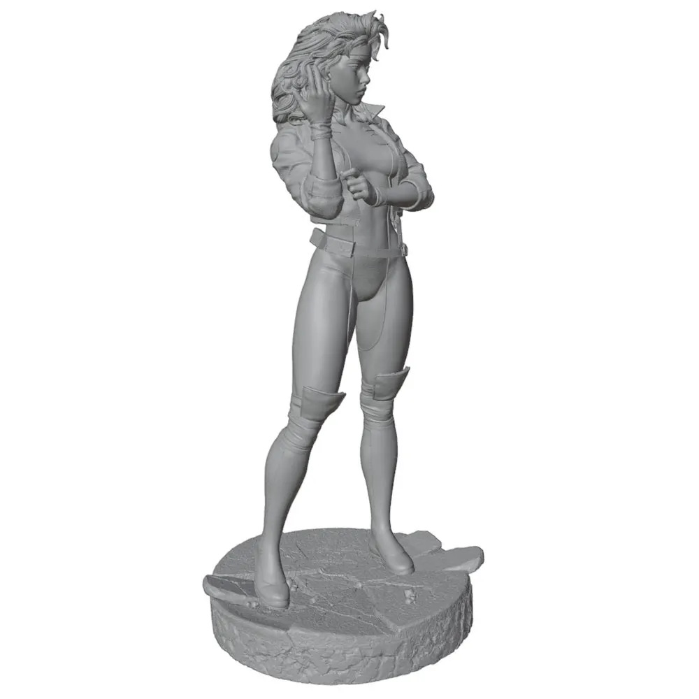 Estatua resina miniatura 3D sin pintar chica sexy juego rol decoración - imagen 5
