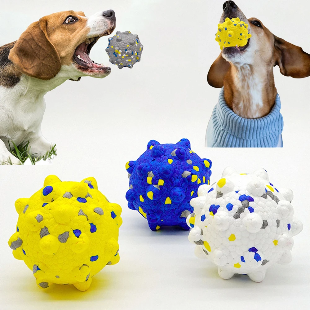 Bola masticable para perros: juguete resistente de morder y silencioso