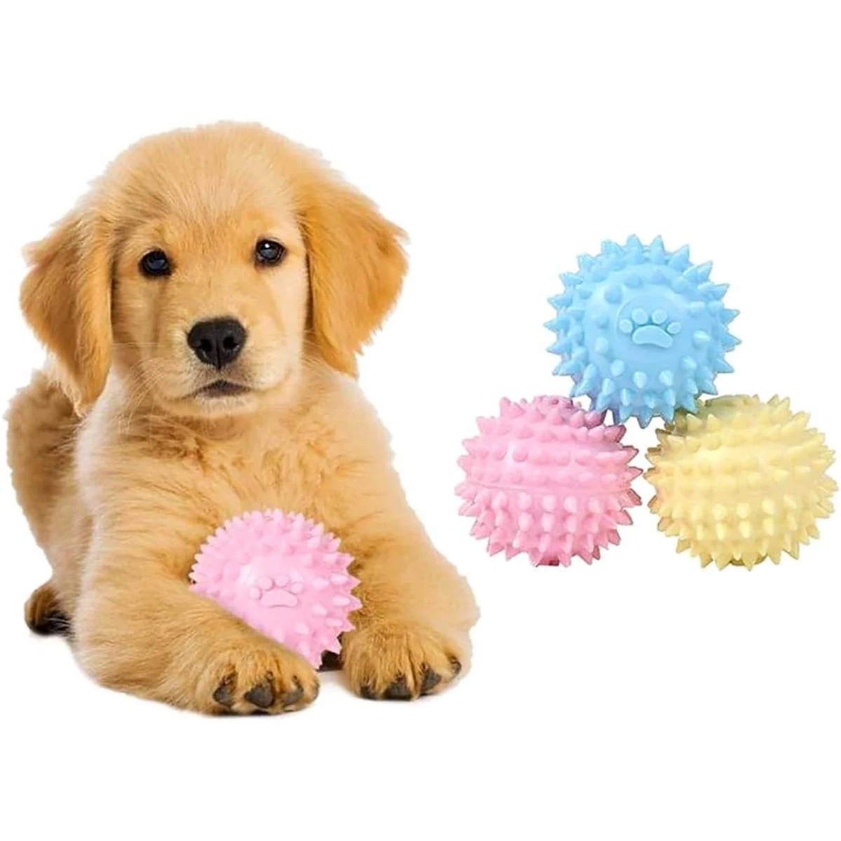 Pelota huella espinas resistente para perro Corgi cachorro masticar - imagen 2