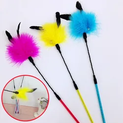 Juguete interactivo de plumas para gatos – Vara cazamariposas