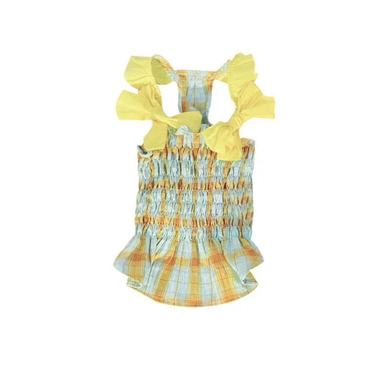 Ropa fina y transpirable para perro y gato, chaleco con falda Floral, accesorios para mascotas, talla pequeña y mediana - imagen 4