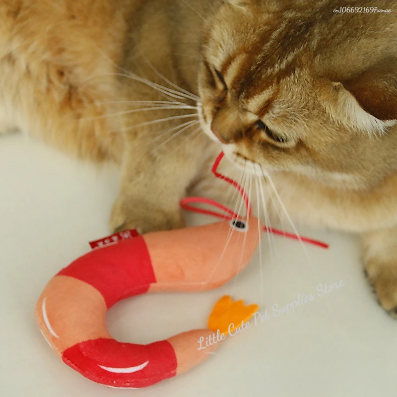 Juguetes para gatos con camarones, muñecas con campanas de menta, juguetes provocadores, accesorios para gatos de juguete para gatitos - imagen 4