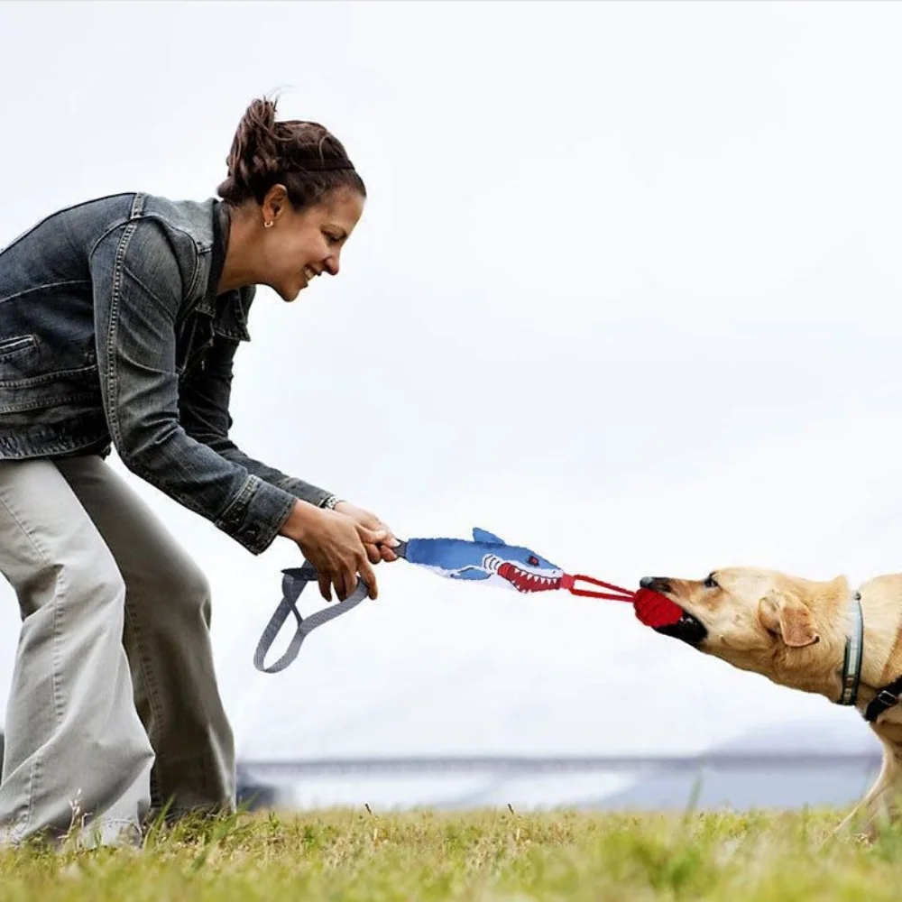 Juguete extractor de cuerda de tiburón con ventosa: masticable interactivo chirriante para cachorros y perros pequeños: juego propio y dentición con soporte seguro - imagen 3