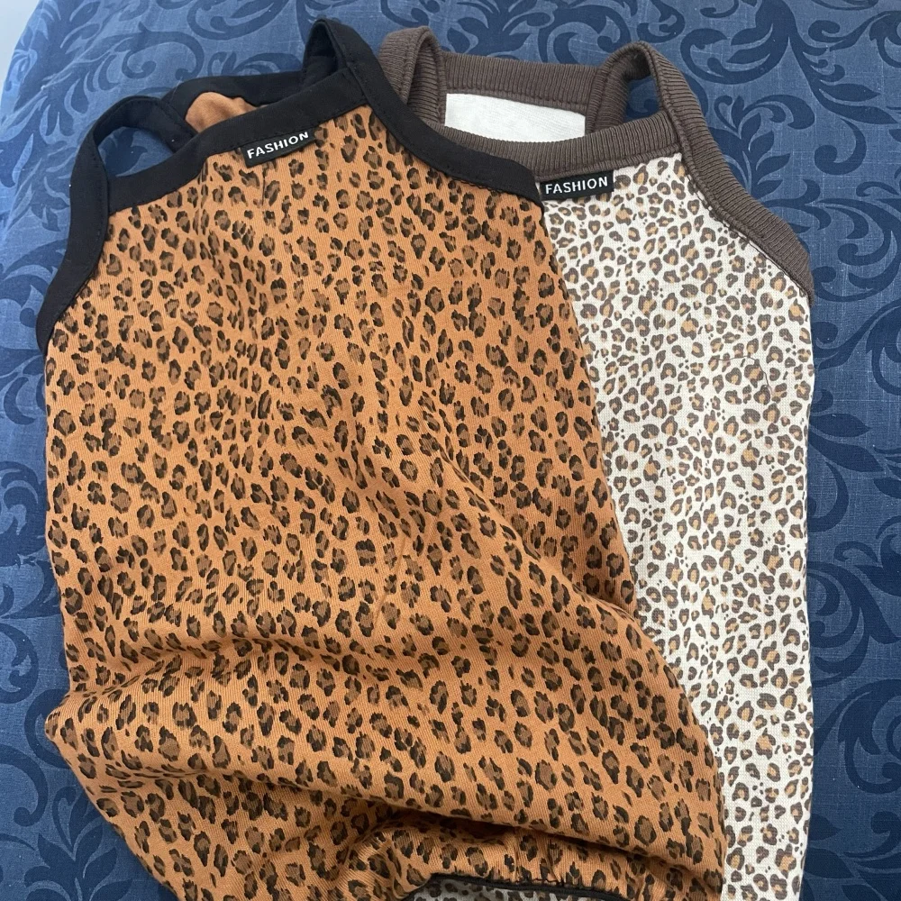 Camisola de leopardo de moda para gato en verano Chaleco de algodón marrón suave para Sphynx Cat Ropa de estar por casa caqui sin mangas para Devon Rex - imagen 5
