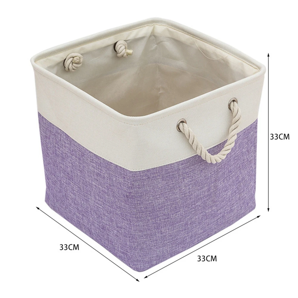 Caja de almacenamiento plegable de lino para juguetes y accesorios para mascotas, organizador de suministros de limpieza para perros y gatos de gran capacidad, cesta para ropa para mascotas - imagen 3