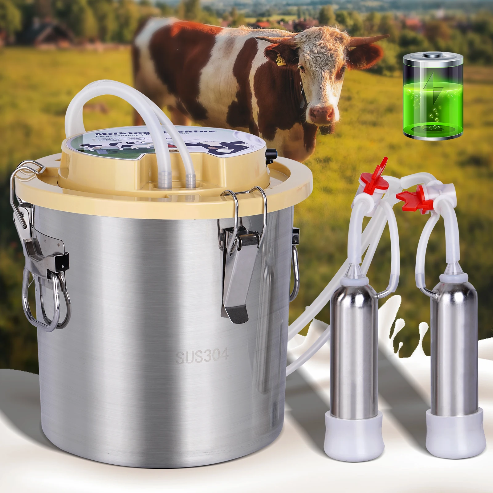 Ordeñadora eléctrica para cabras y vacas – Equipo profesional - imagen 3