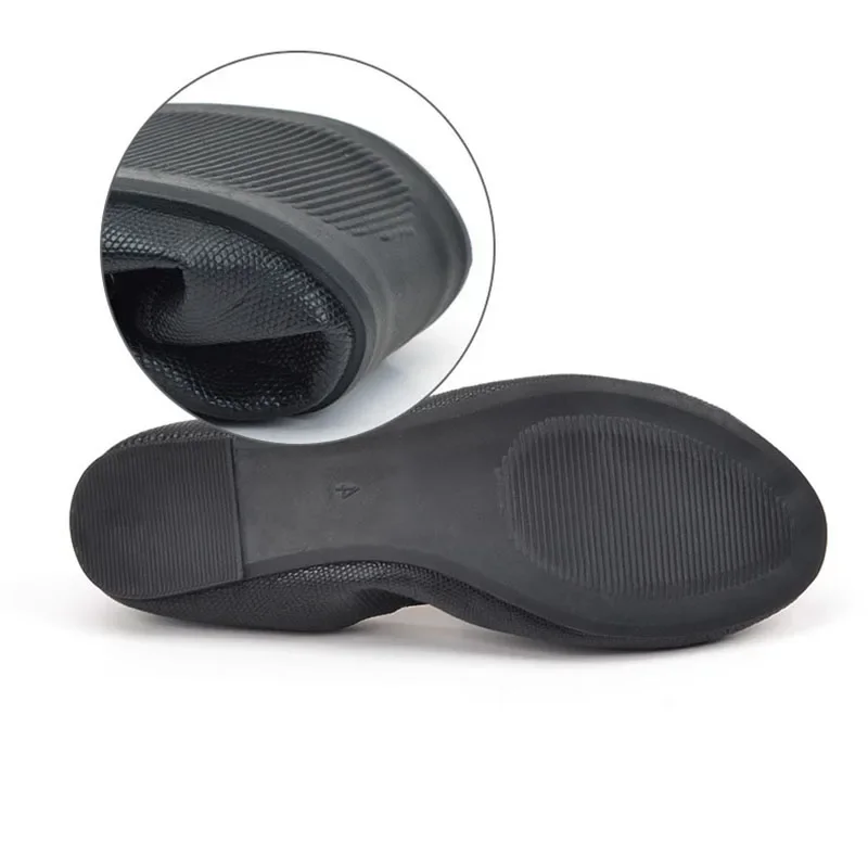 Women Leather Breathable Ladies Comfortable Ballet Flats Fashion Slip on Shallow Loafers Office Flat Boat Shoes - imagen 5