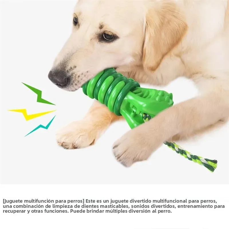 Juguetes para perros para masticadores agresivos, raza grande, casi indestructible, resistente, de larga duración, interactivo, chirriante, juguete para masticar para mascotas - imagen 5