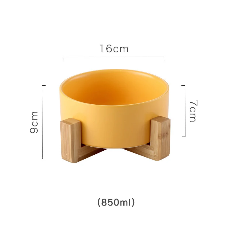Cuencos elevados para perros y gatos, comedero para mascotas, soporte de bambú sólido, perfecto para gatos y perros pequeños - imagen 5