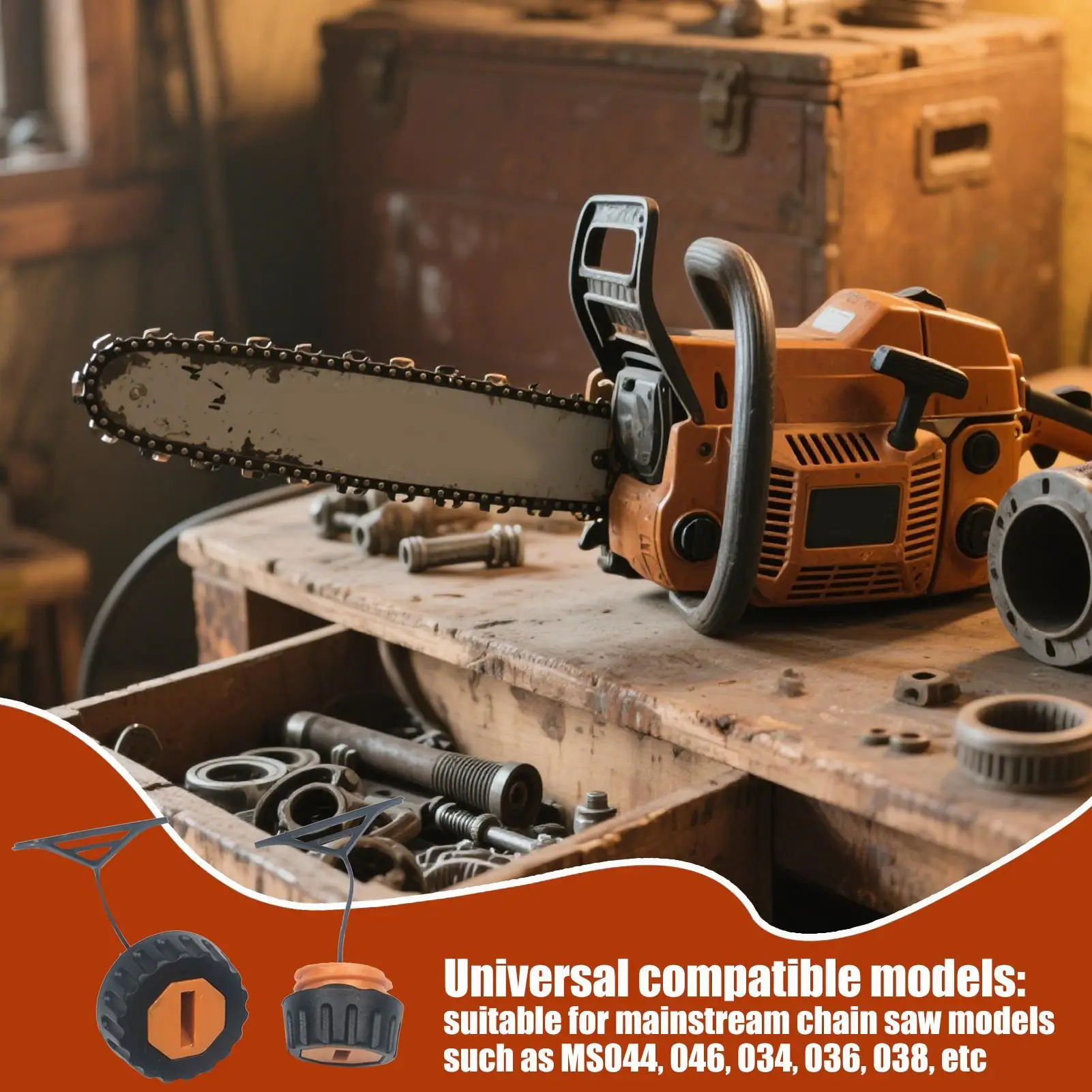 Tapa del tanque de aceite de motosierra, tapa de reemplazo del tanque de aceite para diseño de perilla de motosierra, herramienta de jardín, accesorio de reemplazo para apartamentos de dormitorio - imagen 2