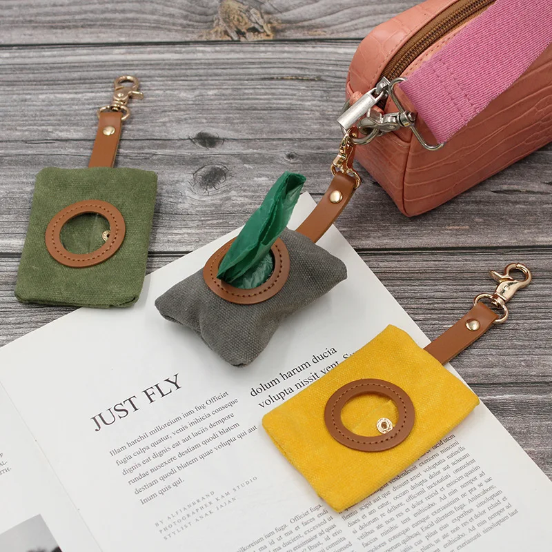 Dispensador de bolsas para excrementos de perros, soporte portátil para bolsas de basura, bolsa ligera para excrementos, contenedor de basura duradero para suministros de limpieza de mascotas - imagen 2