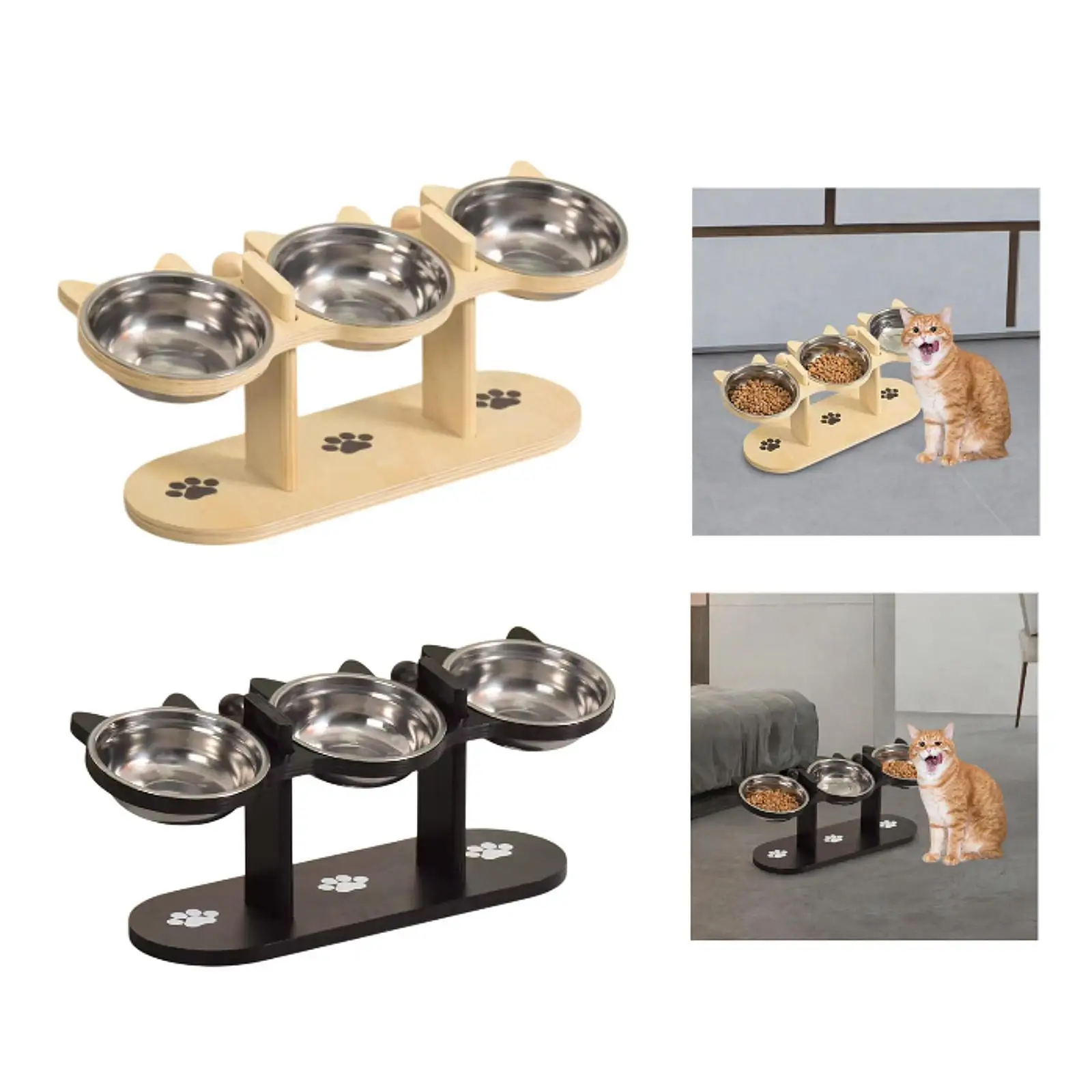 Cat Bowls Elevated Lightweight Pet Food Feeder for Small Dogs and Cats Puppy Cat Bowls Elevated Lightweight Pet Food Feeder for Small Dogs and Cats Puppy