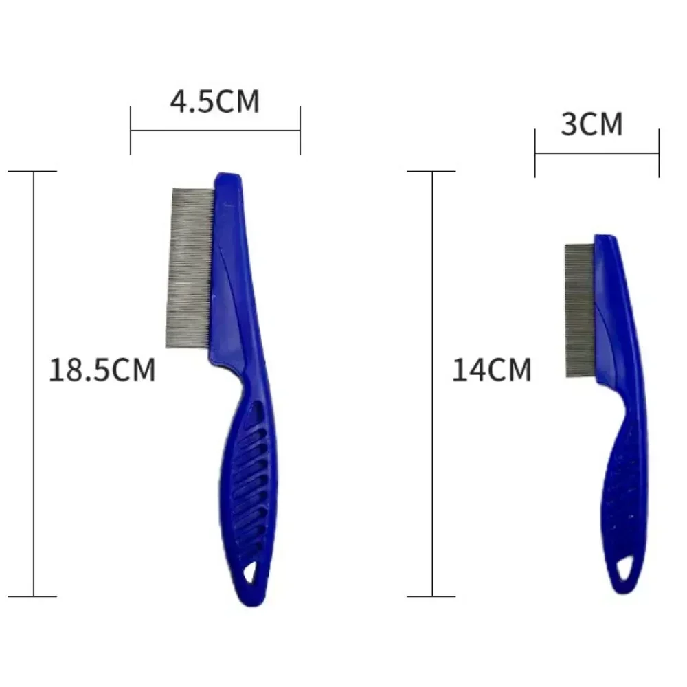 Peine de pulgas de acero inoxidable para el cuidado de mascotas, cepillo de pelo para perros y gatos, eliminación de pulgas, peine de masaje, accesorios de herramientas portátiles para mascotas - imagen 5