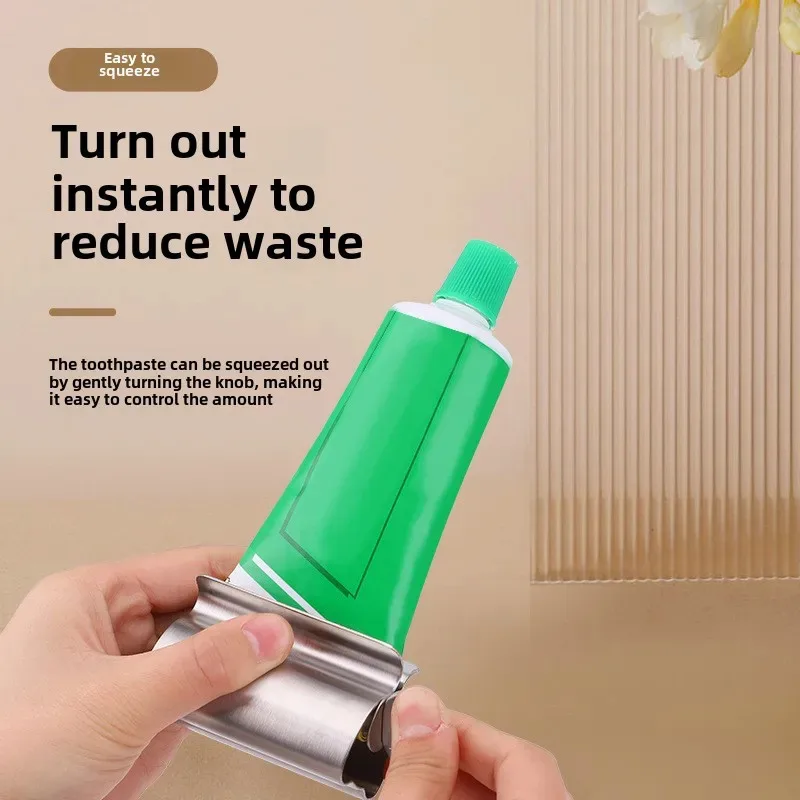 Llave exprimidor de pasta de dientes: ahorra pasta de dientes, cero residuos, se adapta a todos los tubos, llavero fácil de usar (plástico, colores)