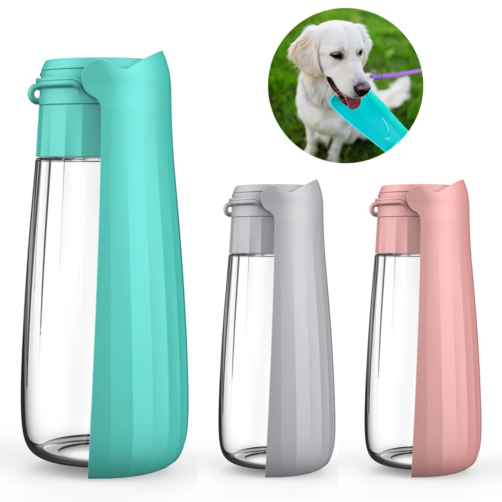 Botella de agua portátil para perros pequeños y grandes, cuenco plegable para viajes al aire libre, senderismo, caminar, suministros de Labrador, 550ml