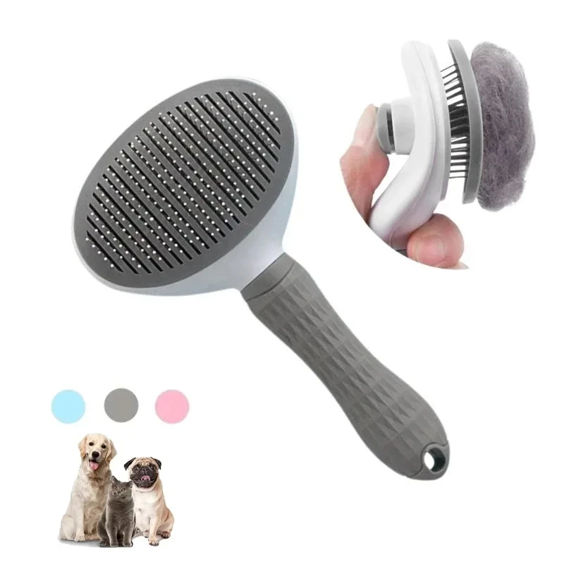 Cepillo de pelo para Gato, peine para perros, cuidado y cuidado, cepillo para gatos, peine de acero inoxidable para pelo largo, limpieza de perros, accesorios para perros y gatos