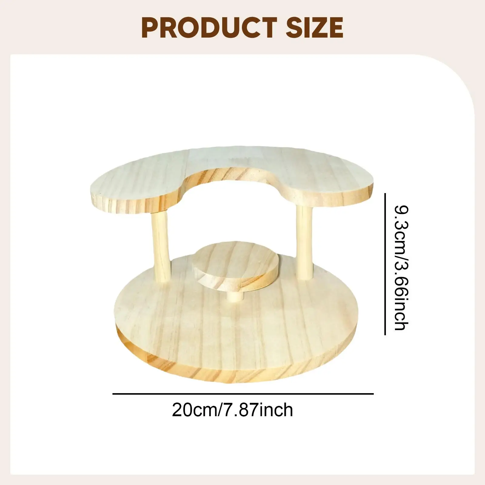 Wooden Display Stand Cupcakes Riser Desktop 3 Tiers Multifunctional Collectibles Organizer for Action Figures Figurines Toys