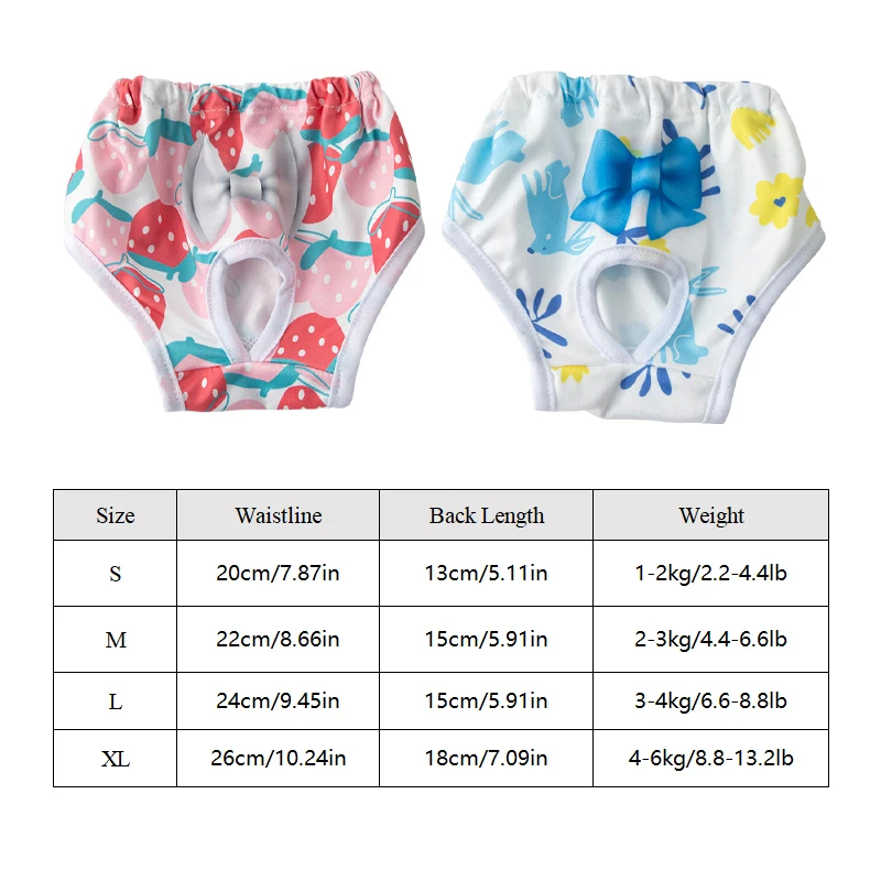 Pañales reutilizables para perros y mujeres, pantalones fisiológicos lavables para perros, pantalones transpirables para menstruación de mascotas, suministros para perros pequeños - imagen 2