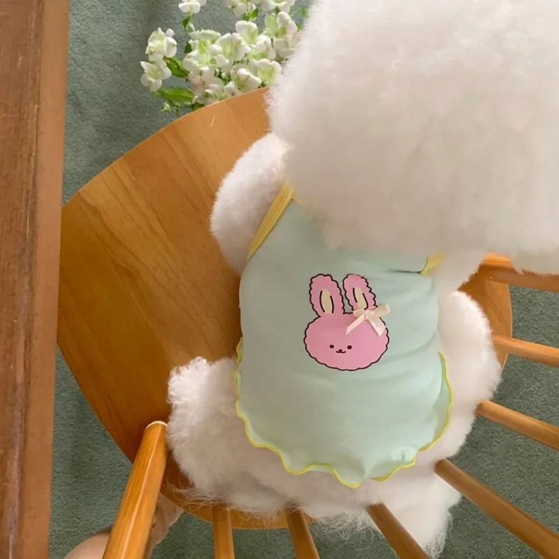 Lindo chaleco de verano para mascotas, ropa para perros medianos, chalecos transpirables para mascotas, camiseta con estampado de animales para perros y gatos, tirantes bonitos de peluche Yorkshire - imagen 3