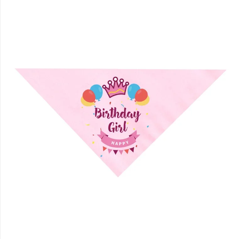 Toalla de Saliva de cumpleaños para mascotas, accesorios de toalla triangular bonitos para perros y gatos, accesorios para bufandas, babero - imagen 4