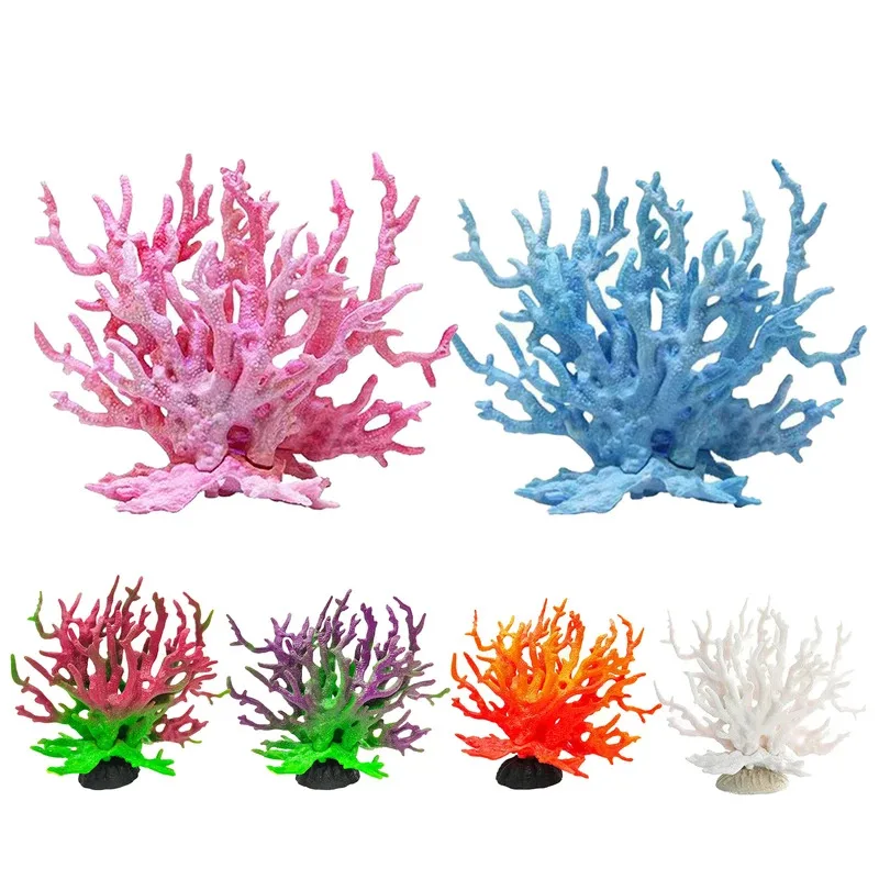 Simulación de Coral para acuario, Coral Artificial falso, plantas para pecera, decoración de paisaje, accesorios de decoración para acuario de varios colores - imagen 4