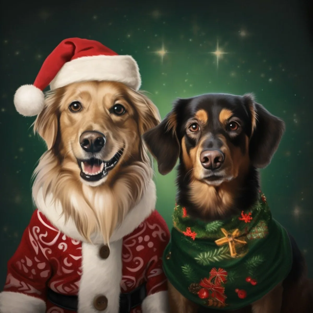 ATUBAN lienzo de pintura de retrato de mascota múltiple, retrato de perro renacentista, pintura de retrato de rey mascota real, retrato de tres gatos