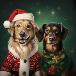 ATUBAN lienzo de pintura de retrato de mascota múltiple, retrato de perro renacentista, pintura de retrato de rey mascota real, retrato de tres gatos