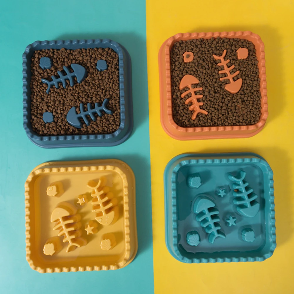 Cuenco de comida lenta para perro y gato, cuenco antideslizante a prueba de choques, alimentador lento, antiasfixia, cuenco de arroz para gatito, suministros para mascotas