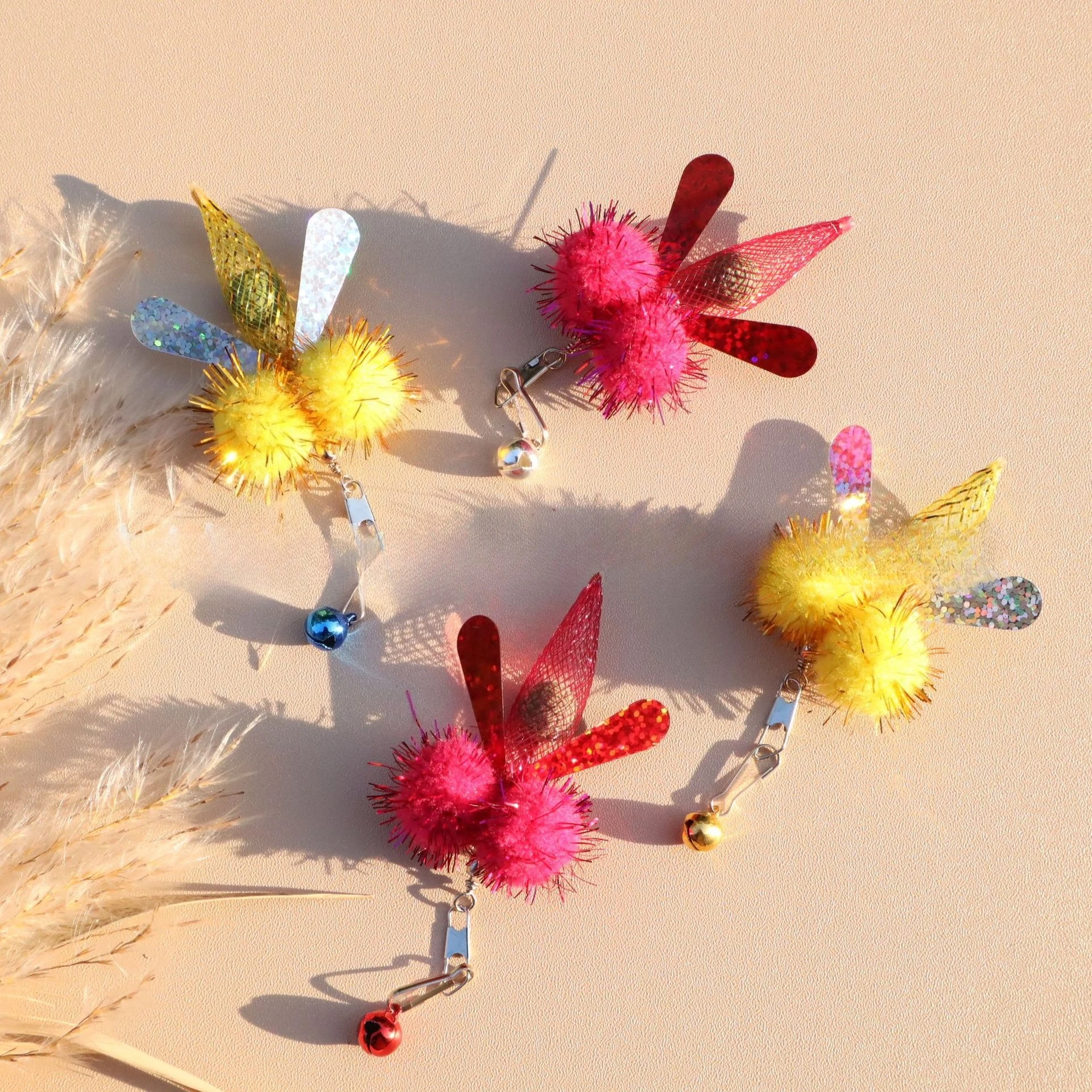 Palo de peluche para gatos, 2 uds., para cambiar los cabezales, juguete para gatos, varita de rompecabezas, bola de hierba gatera, juguete para mascotas