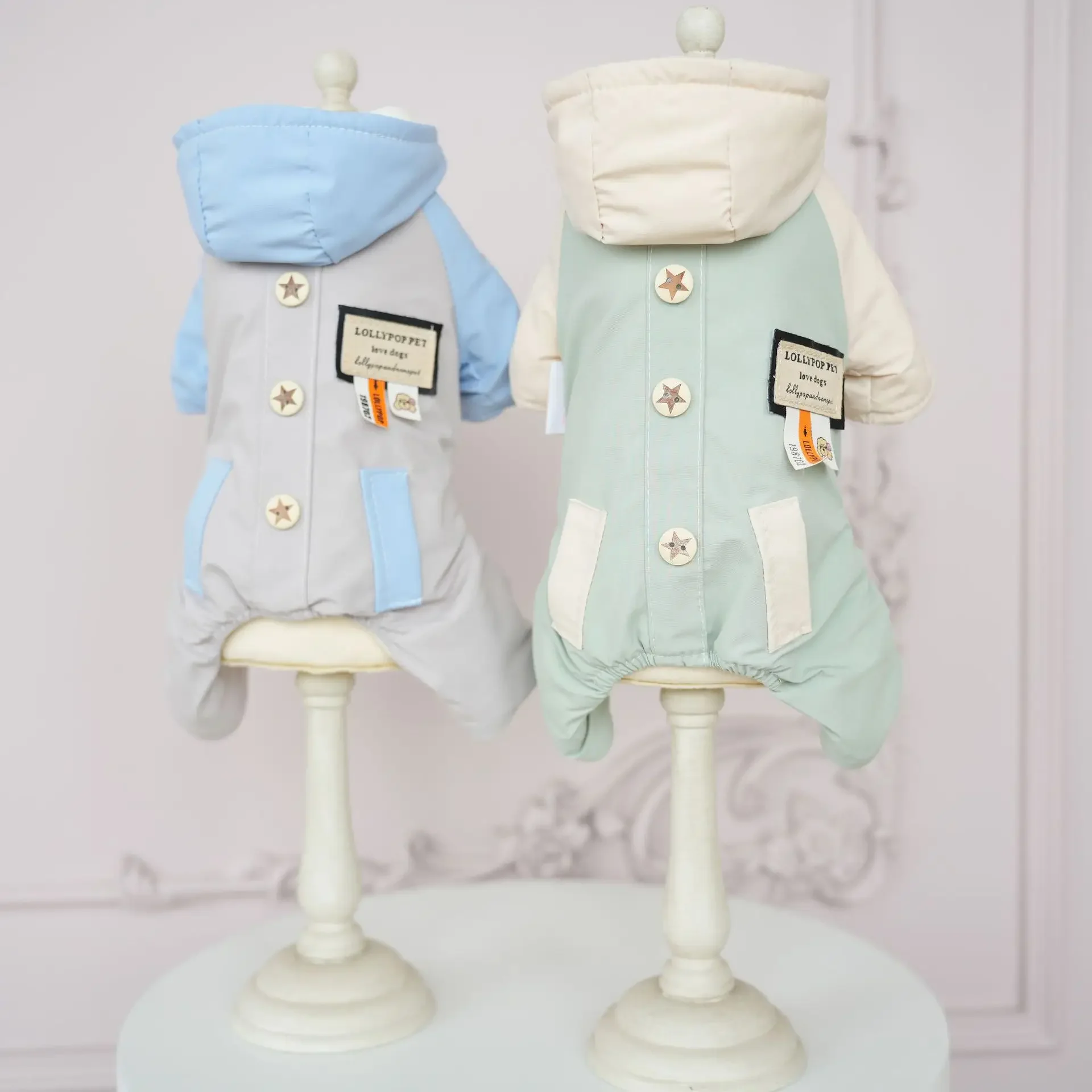 Ropa informal de cuatro patas con bolsillo para mascotas, cortavientos de otoño e invierno, ropa impermeable y resistente al viento para exteriores, ropa para caminar para perros - imagen 5